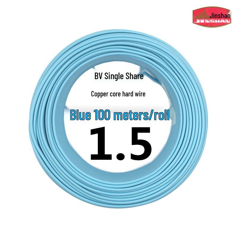 Jinshan 2.5 Sq Mm Copper Core BV1.5/4/6 Single-Strand Flame Retardant Cable