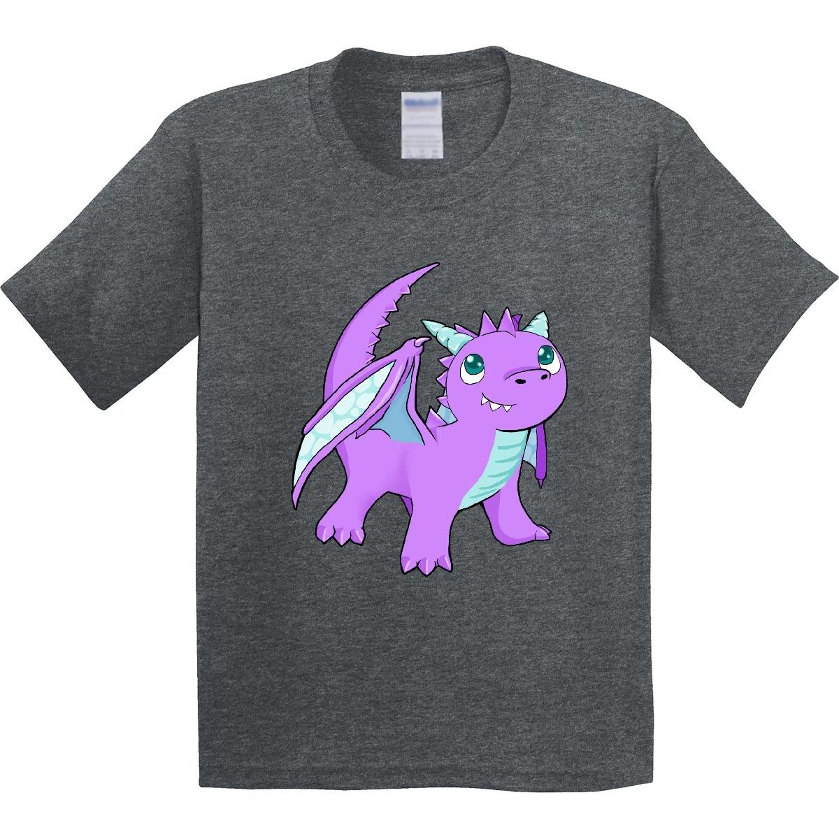 Inktastic Cute Baby Purple Dragon Youth T-Shirt Dragons Kid Red Smaug Adorable 100