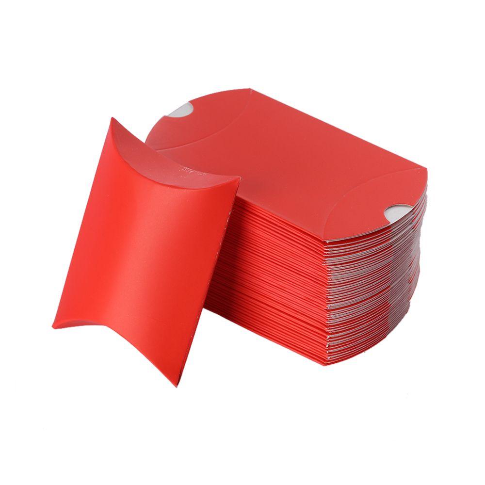 10/50pcs Party Present pouch Wedding Favors Christmas Paper Candy Boxes Kraft Gift Bag Pillow Shape