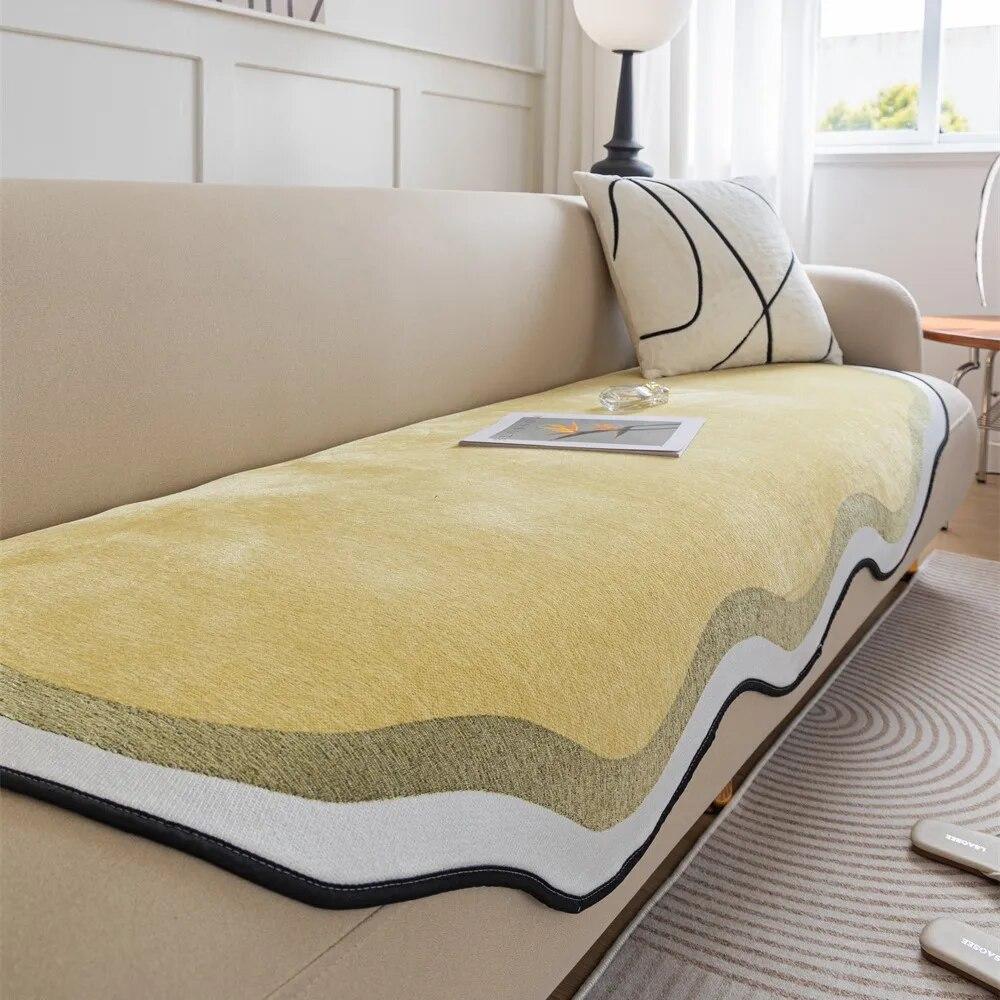 Sofa Covers Super Soft Plush Sectional Couch Furry Non Slip Sofa Slipcover Furniture Protec Irregularity Cushion Carpet Bath Mat