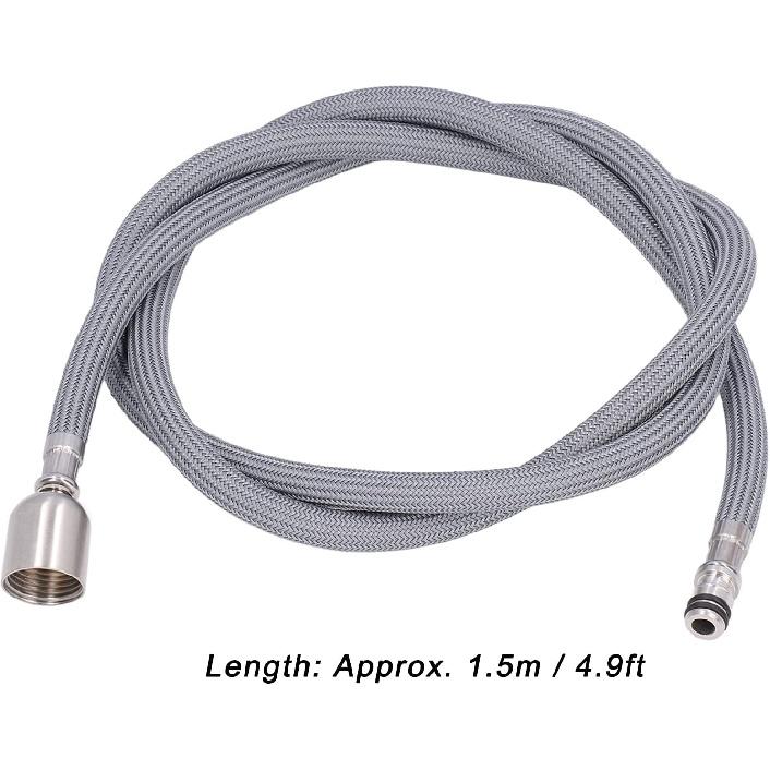 Pssopp PVC Faucet Hose, G1/2in, 1.5m, Gray, 1pc