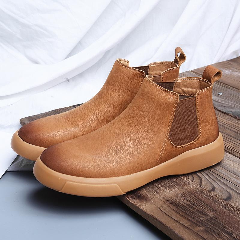 Men's Chelsea Boots Slip-on Casual Ankle Boots Comfortable Lightweight Daily Footwear