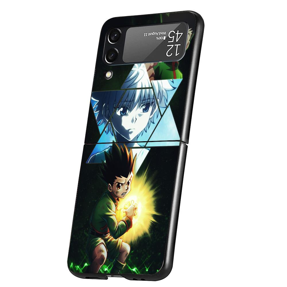 Hunter X Anime Cover Phone Case For Samsung Galaxy Z Flip 7 6 5 4 3 5G Flip7 Flip6 Flip5 Flip4 Flip3 Black Fundas Shell Galaxy Z