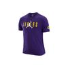 Jordan T Shirts Men's Purple Crew Neck Moderate Straight Fit DA6513-547