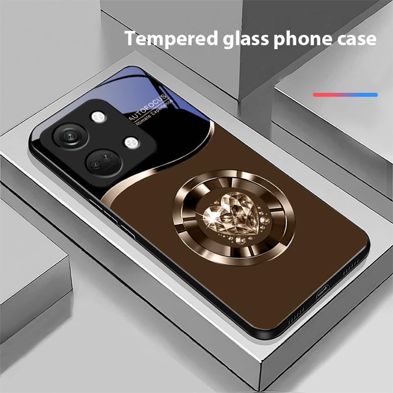 Kreis Diamant Für OnePlus Nord 3 5 6T 7 Pro 8 12 10T Reno8 Lite 5G 10R Nord N30 Hartschale Gehärtetes Glas Handyhülle Schwarz