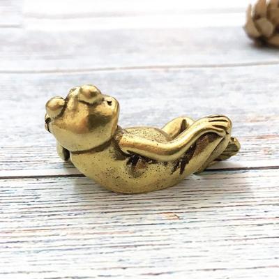 Mini Retro Glücks Messing Tier Frosch Pferd Affe Statue Schreibtisch Ornament Niedlich Zuhause Büro Schreibtisch Exquisit Dekorativ