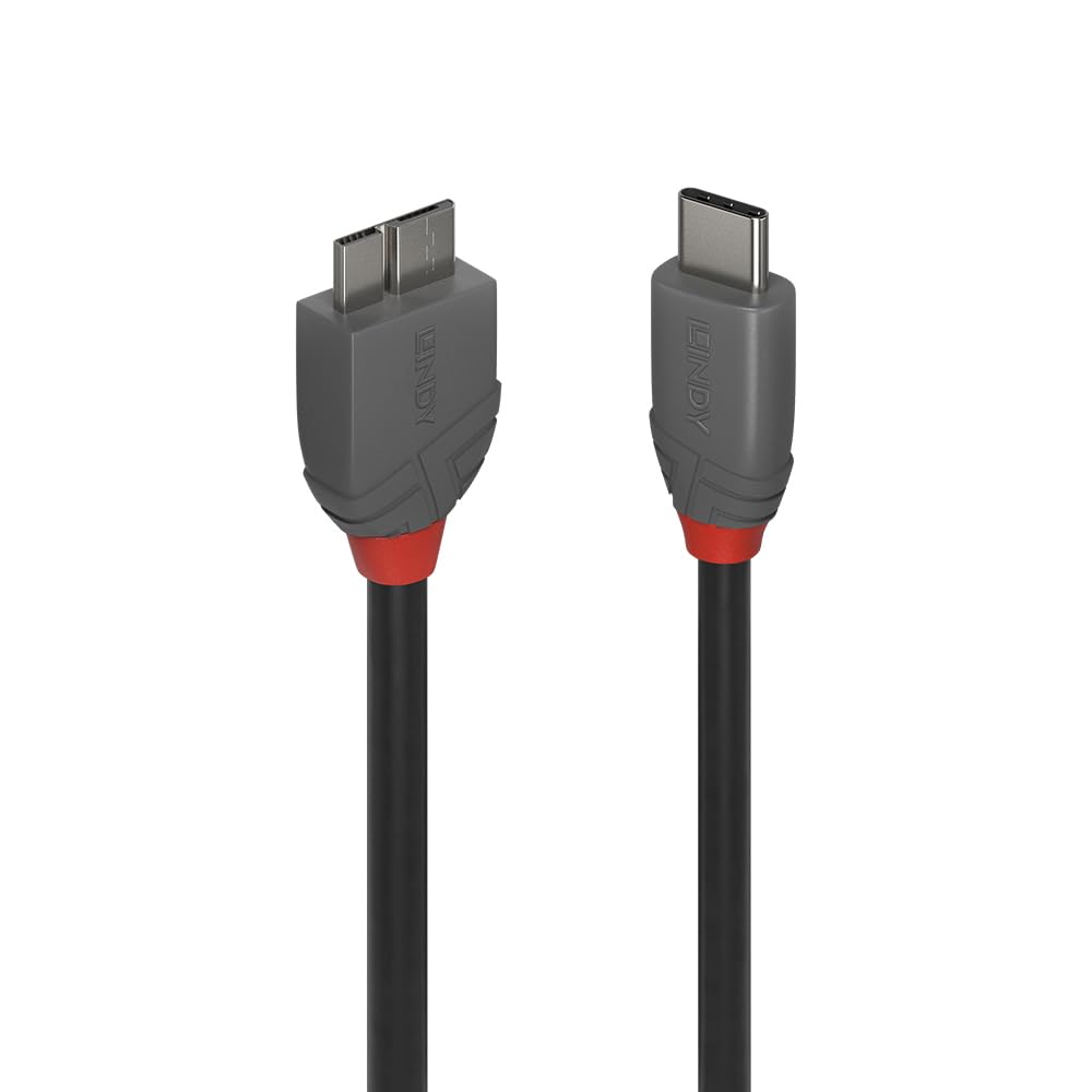 

LINDY 3m ANTHRA LINE USB 3.2 Gen 1 Type-C to Micro-B Cable (Model Number: 36623)