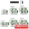 2D FLAT PRINTING 2pcs Curtains (Without Rod) Panda and Bamboo Design Valentine is day Festival Creative Curtains Durable