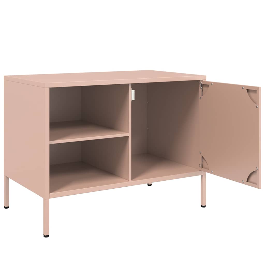 TV Cabinets 2 Pcs Pink 68 X 39 X 50.5 Cm Steel