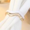 Women's Fashion Wavy Ring Set Thick Golden Band Minimalist Wave Jewelry Set Irregular Stacking Ring