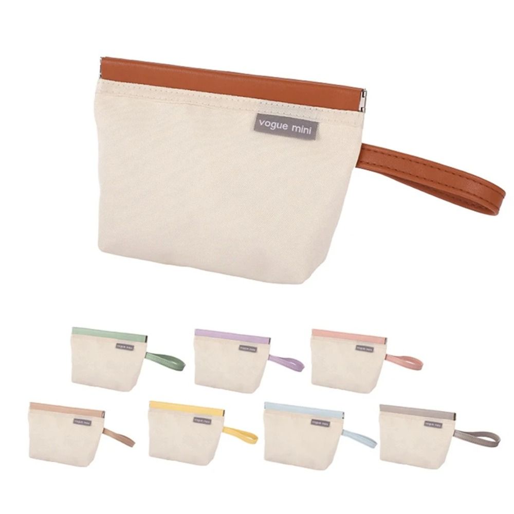 

Small Item Bag Lipstick Storage Bag Canvas Mini Coin Purse Casual Self-closing Makeup Bag Gift світло-синій колір