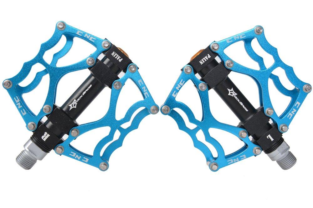 ROCKBROS Kolo Cross Hliníkové s Pedály, Kolo/MTB, Slitina, Lehké, Protiskluzové, Ložiska, 9/16" (Modrý) [Použitý]