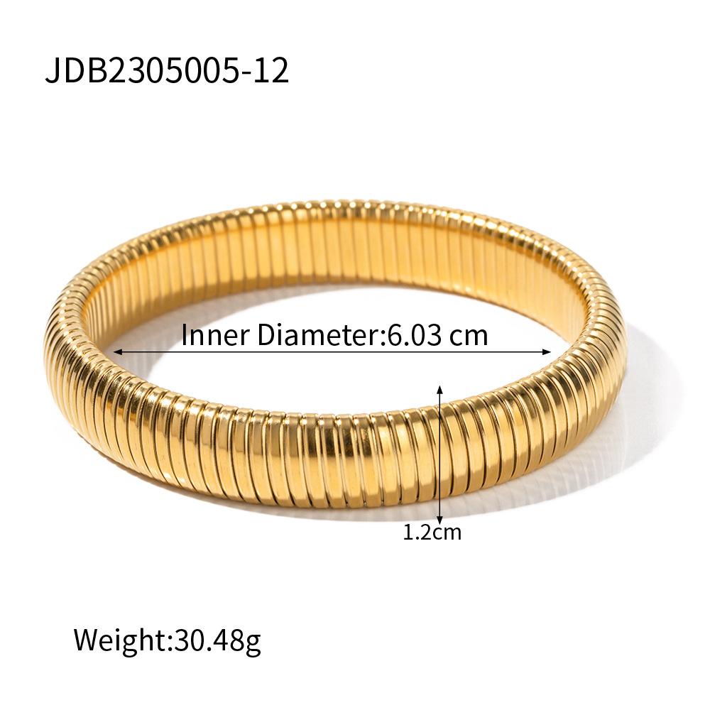 European and American Stainless Steel Pearl Bracelet Niche Spring Bracelet 18k Gold Titanium Steel Hand