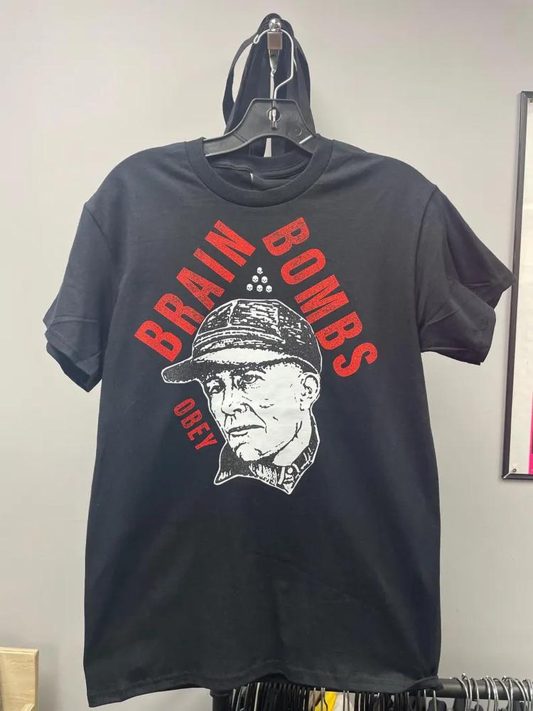 

Винтажная футболка Brainbombs Obey Хлопок Черный Унисекс Концертный S до 5XL MQ136 Унисекс Футболка L