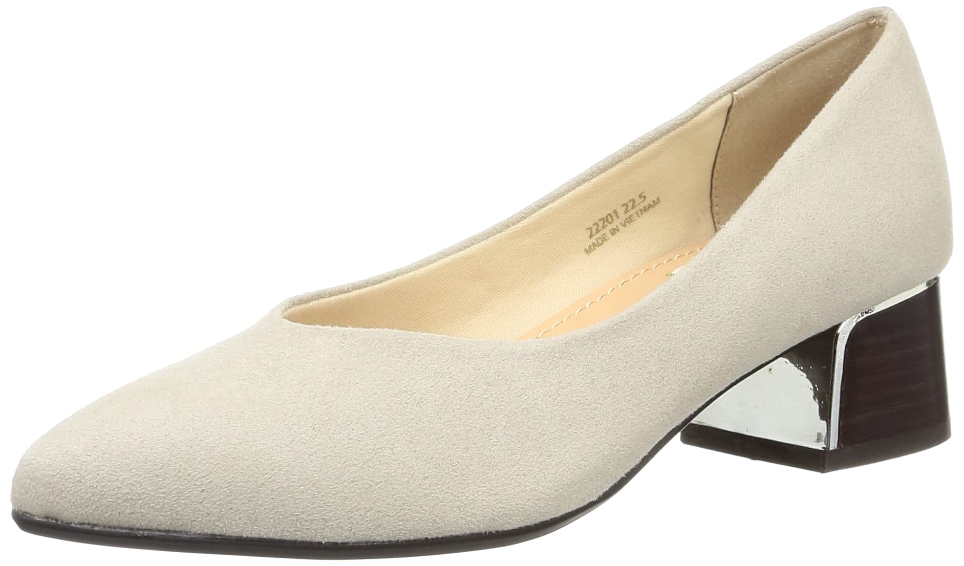 

Зачарованные дождевые туфли-лодочки на блочном каблуке цвета слоновой кости, размер 2E, водоотталкивающие (22201), Женские, Замша, 23.0 см,