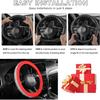 Ziciner Steering Wheel Cover, Bling Crystal Rhinestones Auto Wheel Protector, Sparkly Cover Universal Fit Diverse 14.5-15 Inch Steering Wheel,