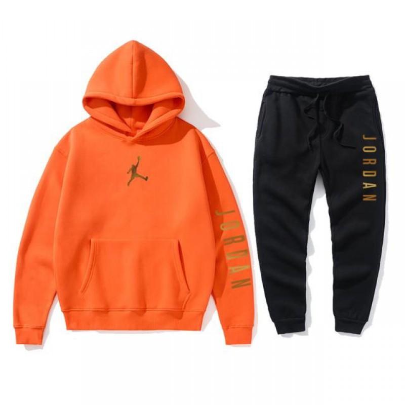 Mens Sportswear Set Hooded Fleece Sweatshirt Pants Casual Outfit Fall