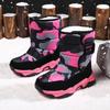 Kids Winter Snow Boots Girls Boys Waterproof Anti-Slip Warm Fleece-Lined Short Ankle Cold Weather