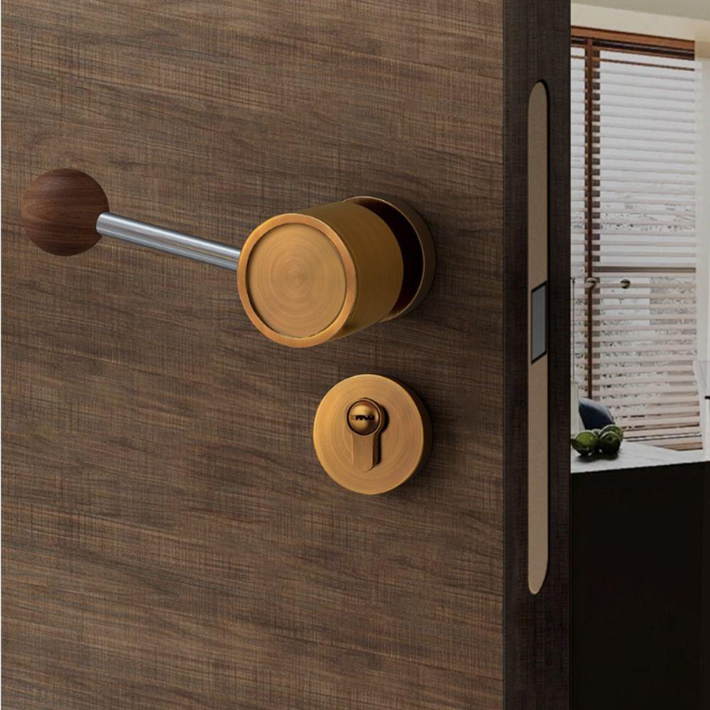Black Walnut Vintage Door Lock Creative Design Security Door Bar  Interior Door