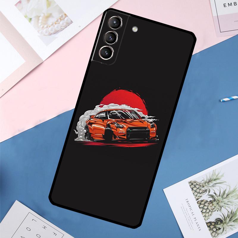 Japan JDM Car Case For Samsung Galaxy S24 Ultra S21 S22 S23 S25 Ultra S9 S10 Plus S20 FE S25 FE Back Cover