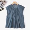 ZANZEA Women Casual Round Neck Loose Short Sleeve Blouse