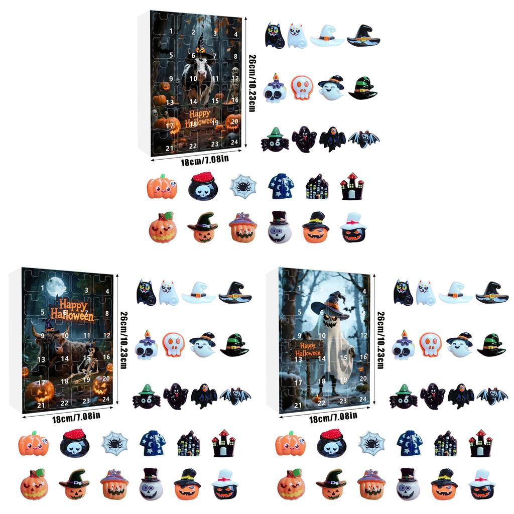 Halloween Witch Spider Resin Calendar Blind Box With Cartoon Accessories For Giftgiving