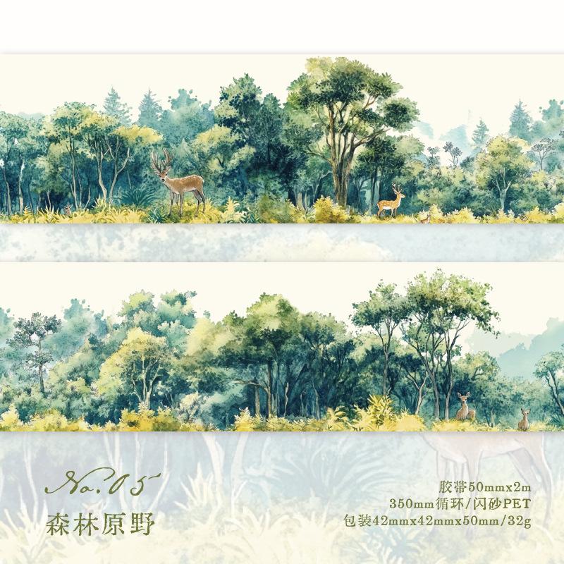 1pcs/1lot Decorative Adhesive Tapes the World of Mountains and the Sea Masking Tapes Scrapbooking DIY Paper Scrapbooking