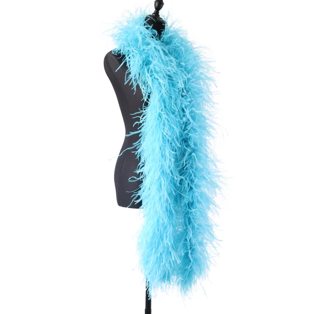 DIY 6 Ply Ostrich Feathers Boa 0.5M/1M/2M/3M Long Feather Shawl Costume Boa Plumes Carnival Clothes Dress Sewing Feather Trim Crafts