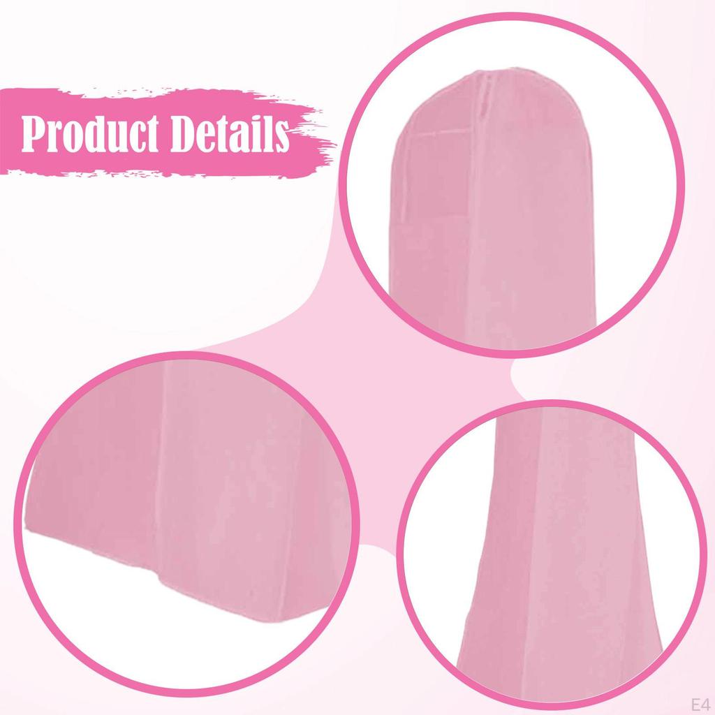 Dust Cover for Wedding Dress, Storage Bag Evening Gown, Breathable Non-woven , Sturdy Zipper,