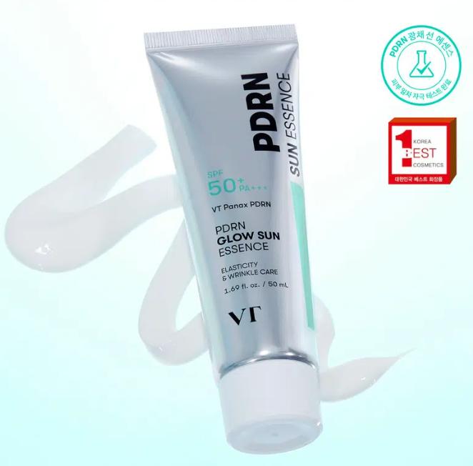VT PDRN Glow Sun Essence SPF50+ PA+++ 50 ml — Sluneční ochrana pro rozjasnění