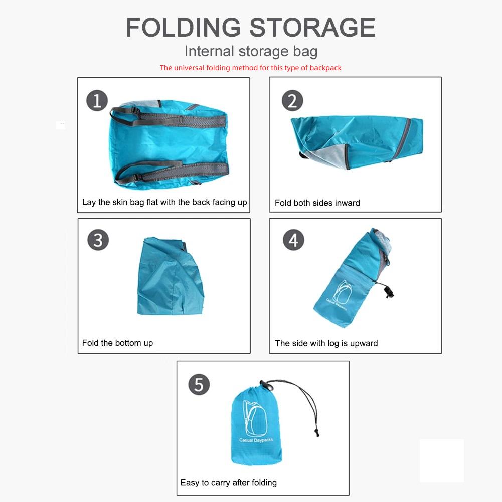 Lightweight Foldable Backpack - Portable Compact Travel Bag for Outdoor Hiking, Camping, and Daily Use
