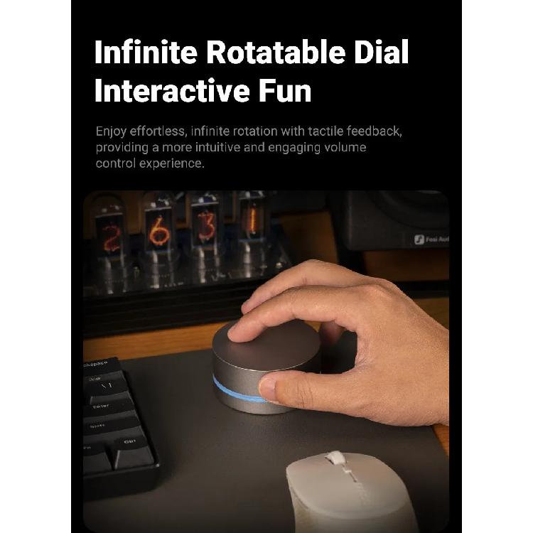 Fosi Audio VOL20 Bluetooth Knob Versatile Desktop Volume Controller RGB Lighting USB for PC/Gaming/Desktop Multi-Function Button