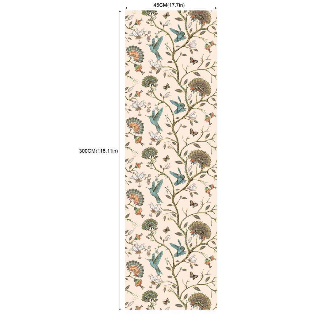 Self Adhesive Wallpapers Home Decor Bird on the Tree Pattern Bedroom Background Wallpaper Furniture Decorative Sticker