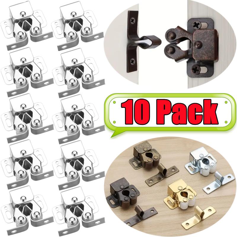 New 10-1Pack Magnet Cabinet Catches Door Stop Closer Stoppers Damper Buffer For Wardrobe Hardware Furniture Fittings Accessories