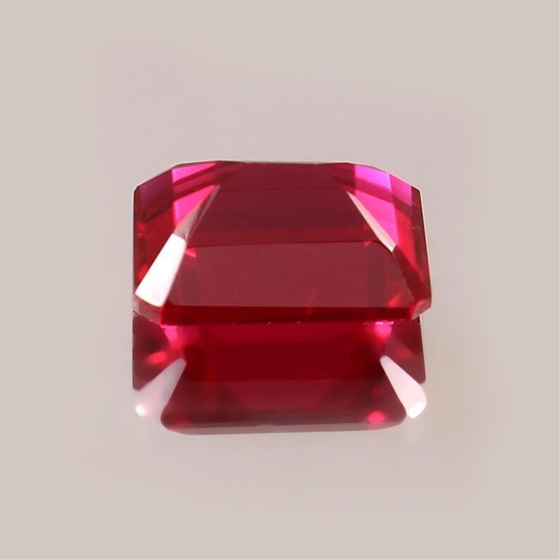 AAA 12x6 MM Flawless Blood Red Ruby Emerald Cut Loose Gemstone Mozambique