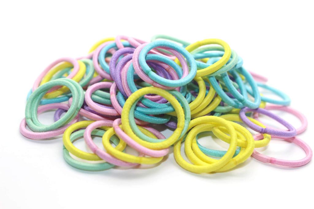 shefun Hair Ties for Kids, Baby Hair Ties, Small Kids Hair Accessories for Girls, Black and Colorful, 100-Piece Set, JP136 (E1-color-small-100)