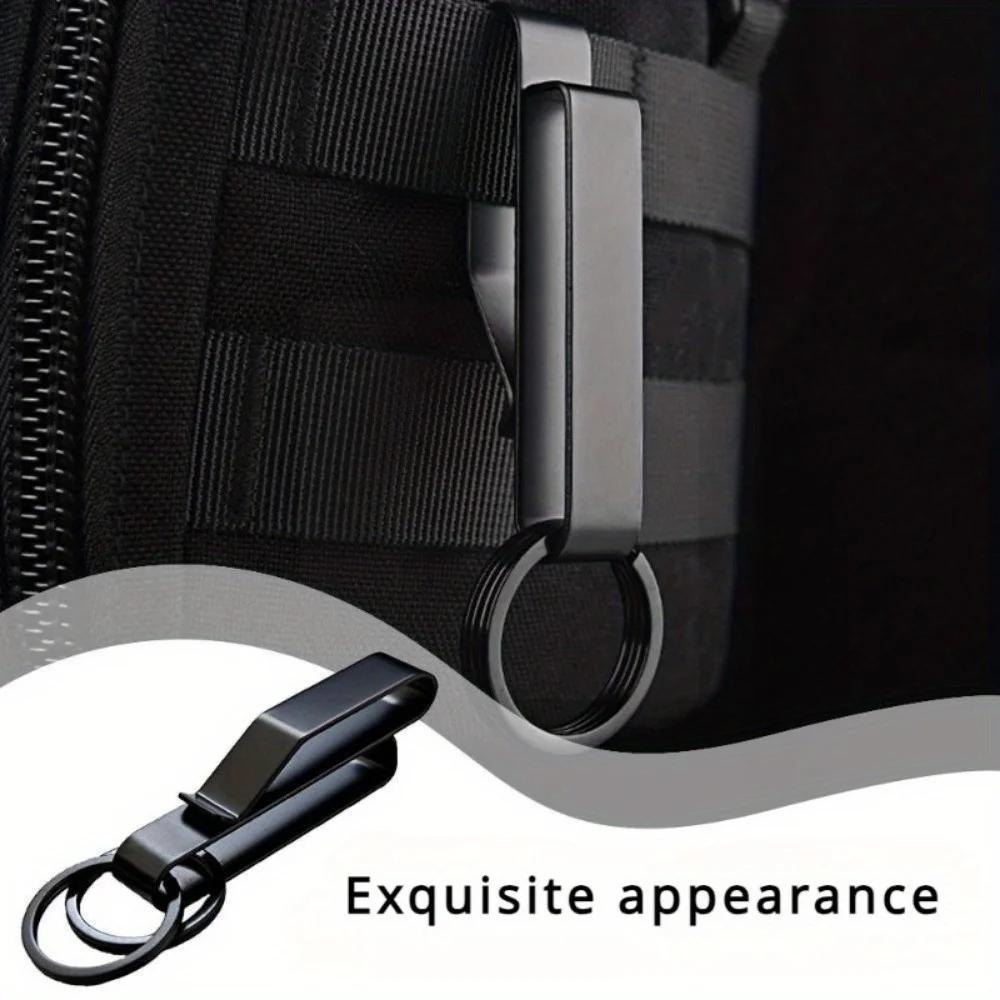 1PC Stainless Steel Belt Hook Carabiner Car Keychain Belt Hanger Bottle Hook Camp Water Holder Tactical Outdoor EDC Buckle Tool