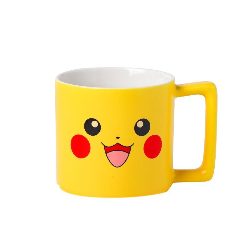 SHUNXIANG Keramiktassen Pokémon Pikachu Tasse Kawaii Anime Frühstück Milchbecher Niedliches Trinkgeschirr Kaffeetasse Kinder Wasserbecher