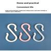 8Pcs S-Shaped Door Behind Hook Multi-Purpose Kitchen Hooks Wardrobe Clothes Cross Bar Universal Portable Bathroom Plastic Hook