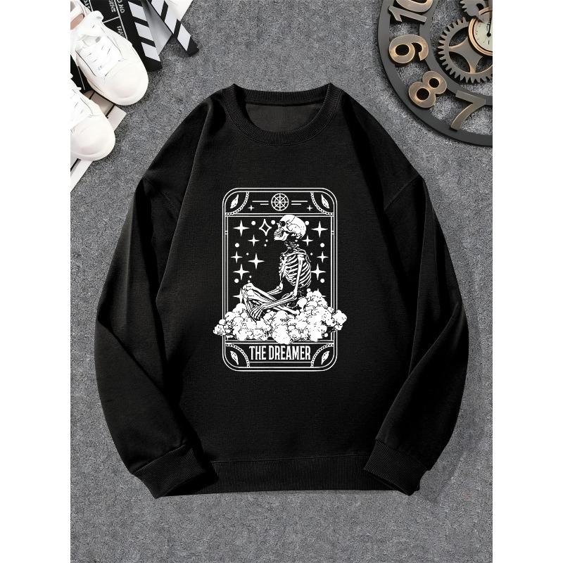 Men'S Casual Round-Neck Sweatshirt with THE DREAMER Design