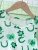 Sleeveless Little Kids Dress, Green Comfortable and Soft A Line Sundress Holiday Gift Age 2T-8Y