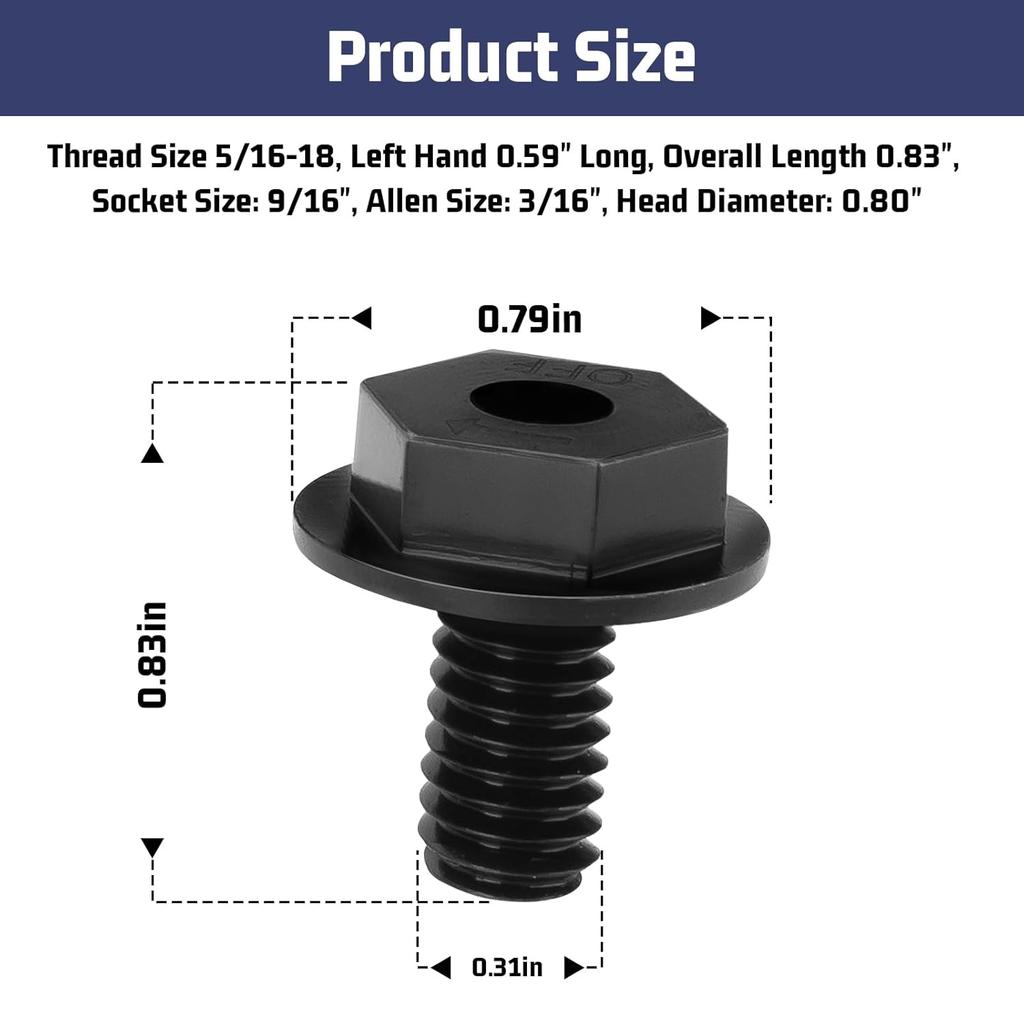 06-75-1010 Replacement for Circular Saw Screw Cap Blade LH, Fit for 0730-20, 0830-20, 6310-20, 6320-20, 2630-20 & 2730-20 - 2 Pack