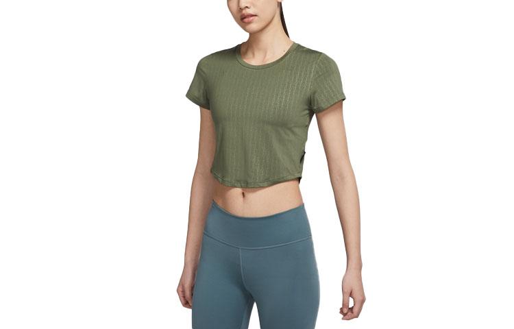 Nike T Shirt Women s Medium Olive Green DM7337-222 M
