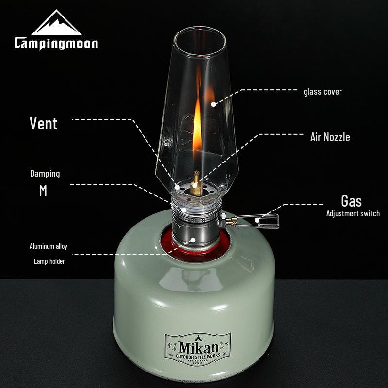 Campingmoon T-1 Gas Candle Lamp: Coreless Gasification Tent Light for Atmosphere