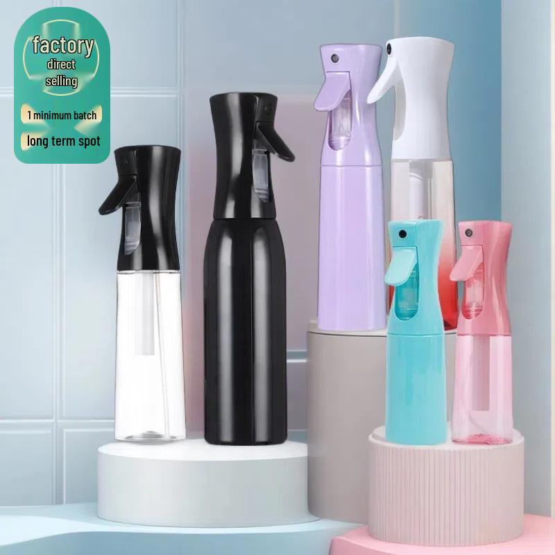 

High-Pressure Colored Continuous Mist Spray Bottle for Hairdressing and Disinfection 200ml White PET