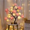 1pc LED Rose Flower Table Lamp - Romantic Fairy Lights with 24 LEDs, USB Powered, Valentine's Day, Christmas, Wedding, Bedroom Decoration, Night Light
