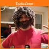 Mens Funny Wig Beard Hats Beanies With Stretchable And Comfortable Fit**