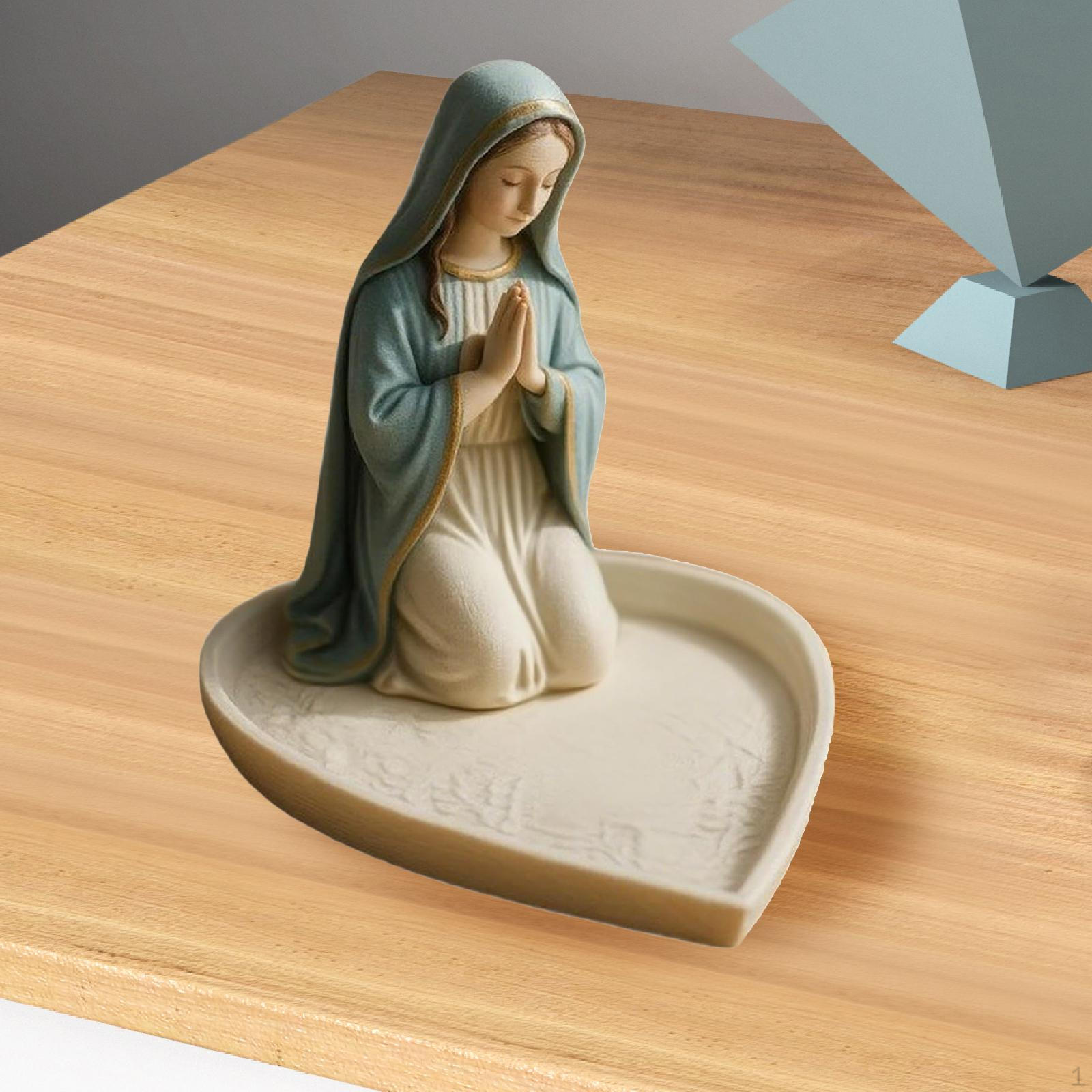 

Подставка для украшений Органайзер для туалетного столика Декоративная подставка для статуэток Смола Подставка для мелочей для ожерелий Virgin Mary