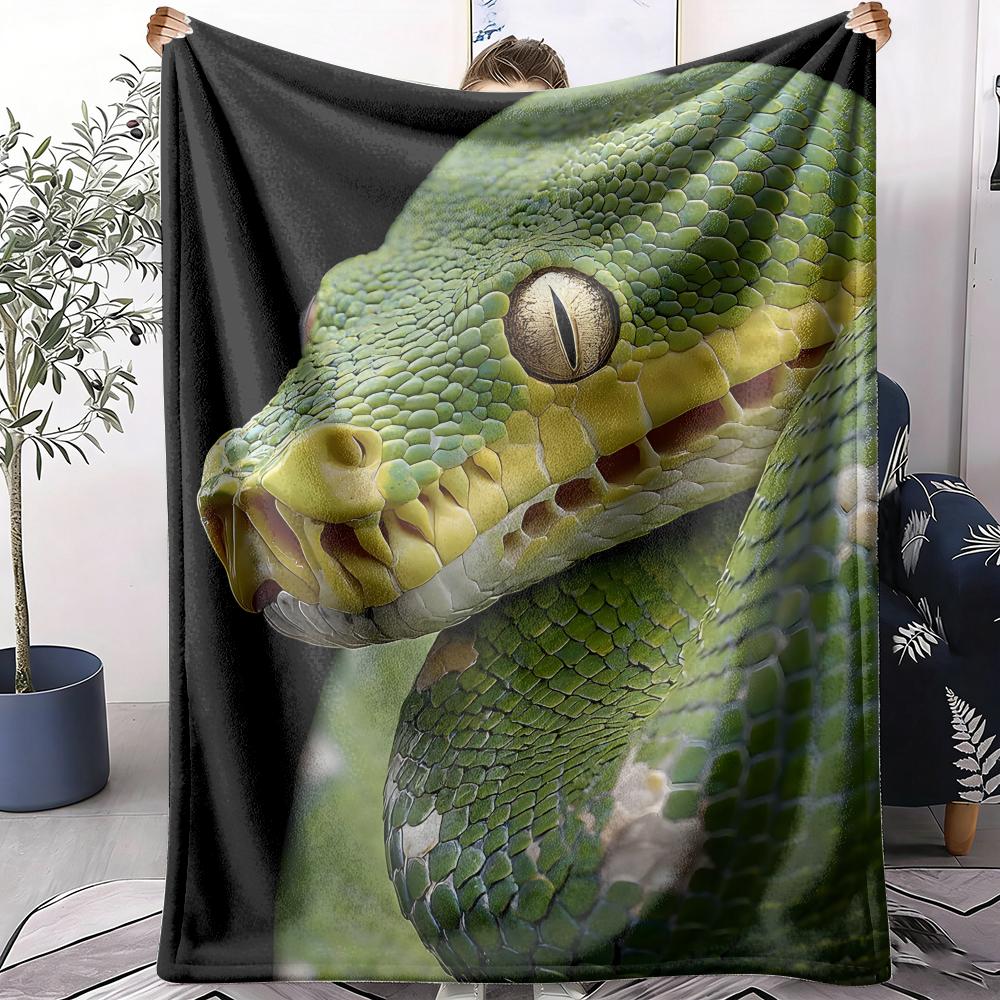 Snake Throw Soft Flannel AC Blanket Lightweight Summer Nap Throw Cozy  Blanket for Sofa Bed Travel Home