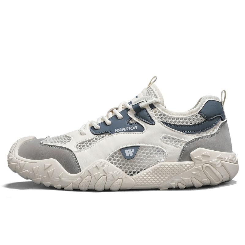 Warrior Summer Lightweight Breathable Classic Versatile Casual Sports Shoes Men sneaker Light-Gray Blue WXY-R046N01